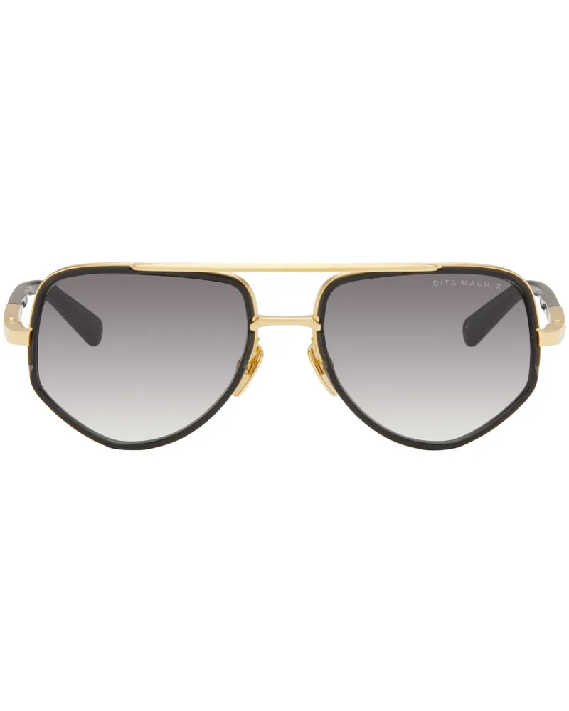 DITA Gold & Black Mach-X Sunglasses Black