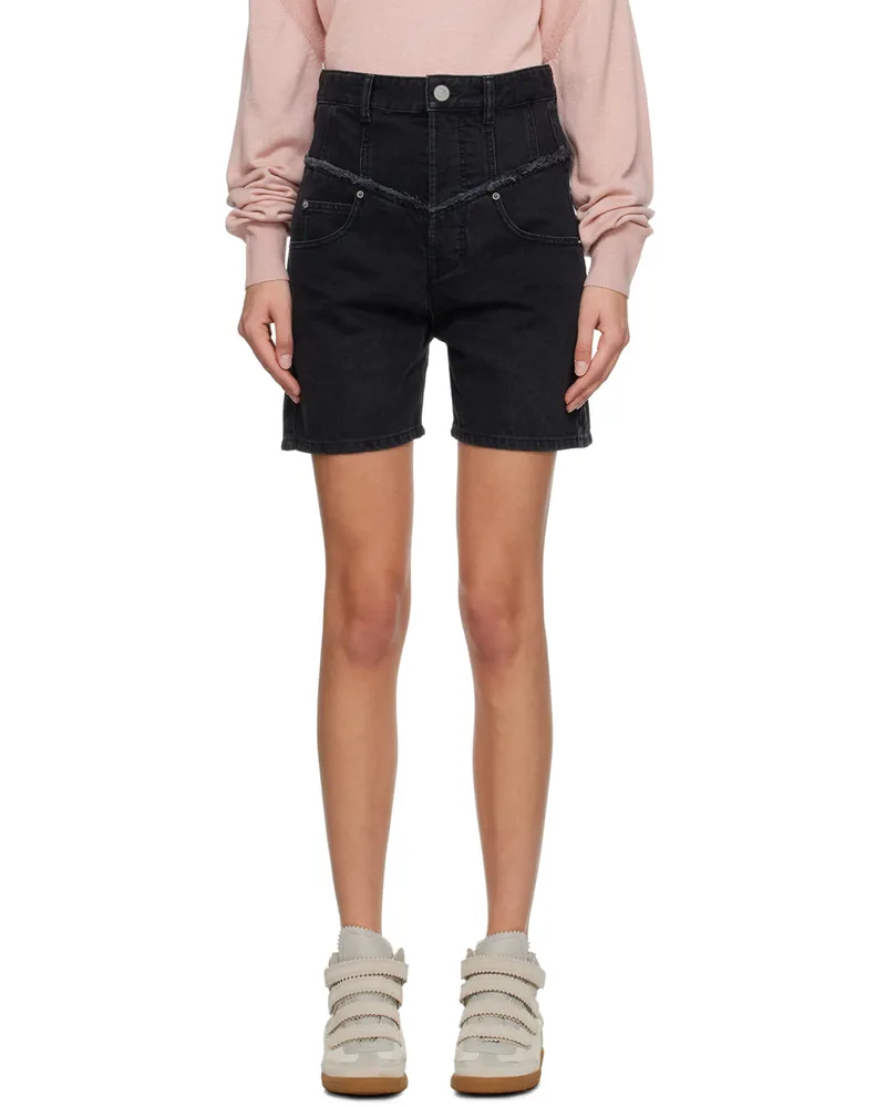 Isabel Marant Black Oreta Denim Shorts 01bk