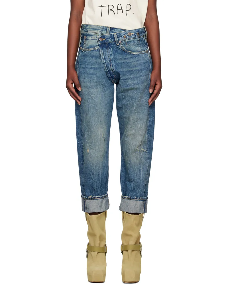 R13 Blue Crossover Jeans Kelly