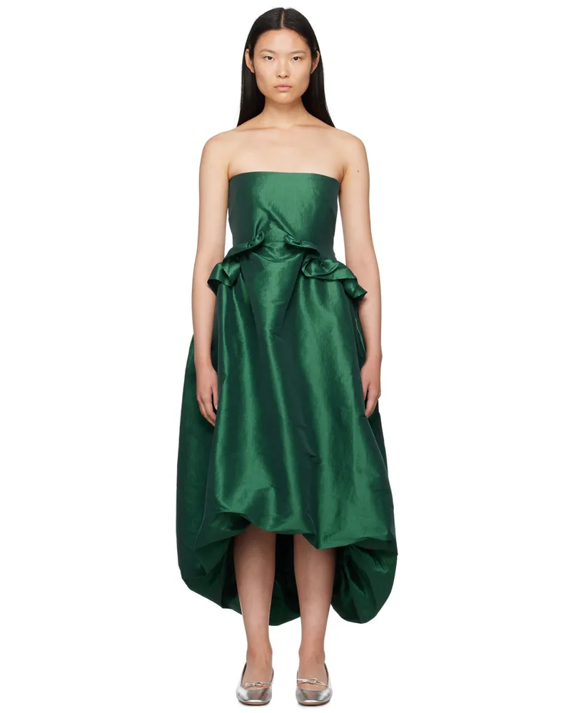 Kika Vargas SSENSE Exclusive Green Midi Dress Forest