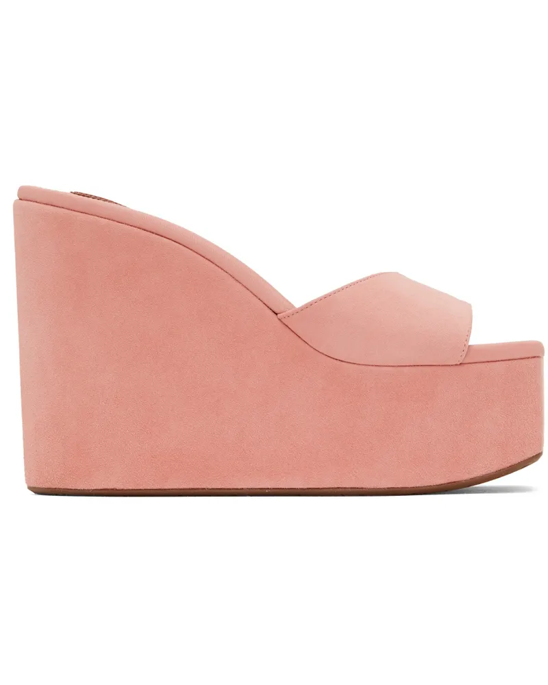 Alaïa Pink Platform Wedge Mules 451