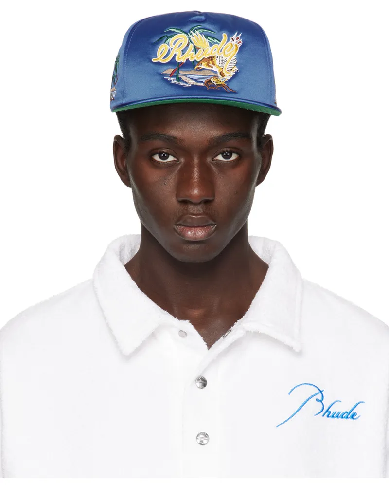 RHUDE Blue Palm Eagles Souvenir Cap Navy