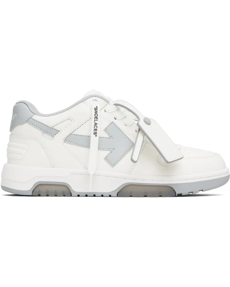 OFF-WHITE White & Gray Out Of Office Sneakers White