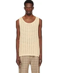 CMMN SWDN Beige Cray Tank Top Ecru