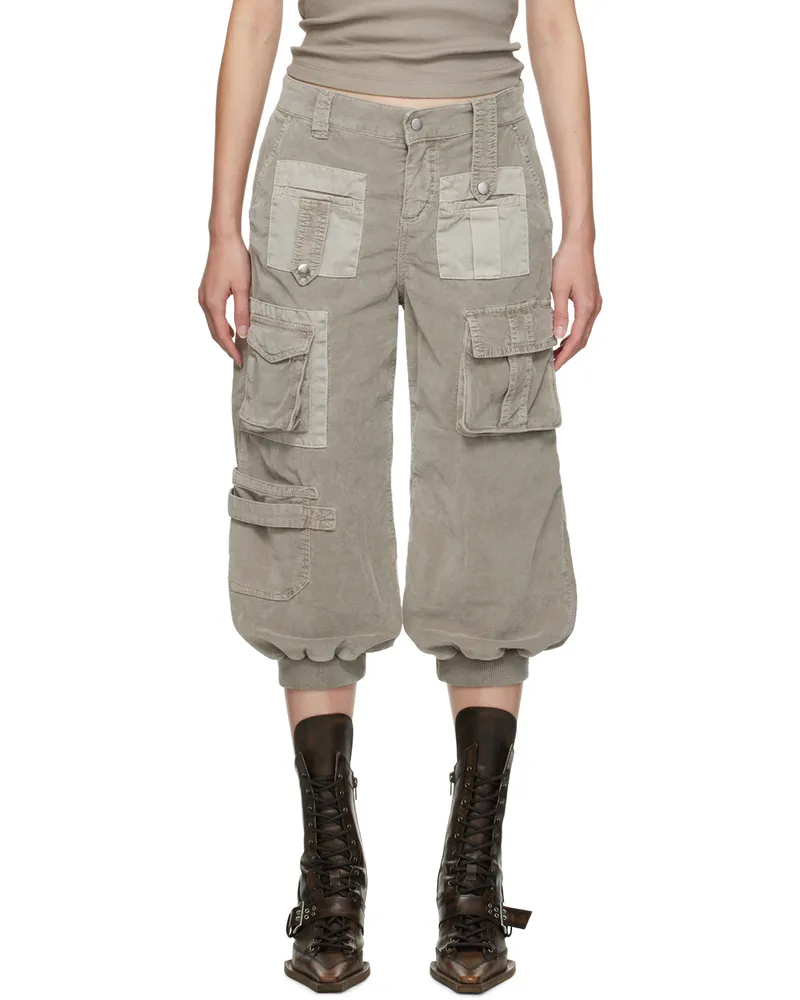 Blumarine Gray Capri Trousers N0802