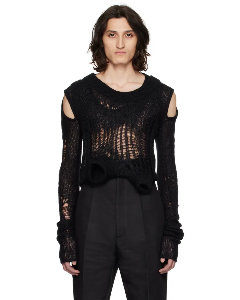 Rick Owens Black Spider Banana Sweater 09