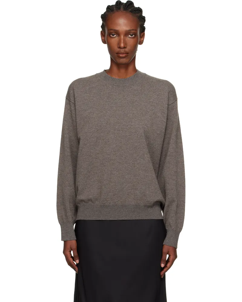 Róhe Purple Crew-Neck Open Armhole Sweater 208_469