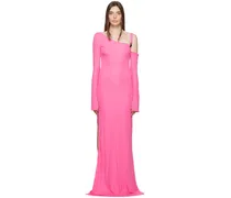 Pink Asymmetric Maxi Dress