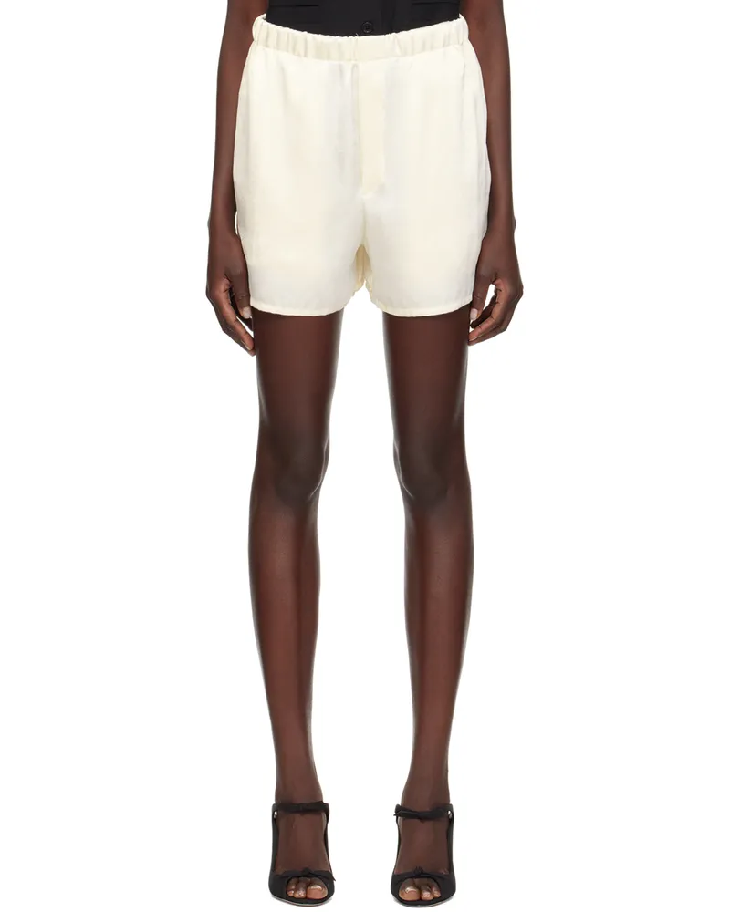 Ludovic de Saint Sernin Off-White Elasticized Waistband Shorts White