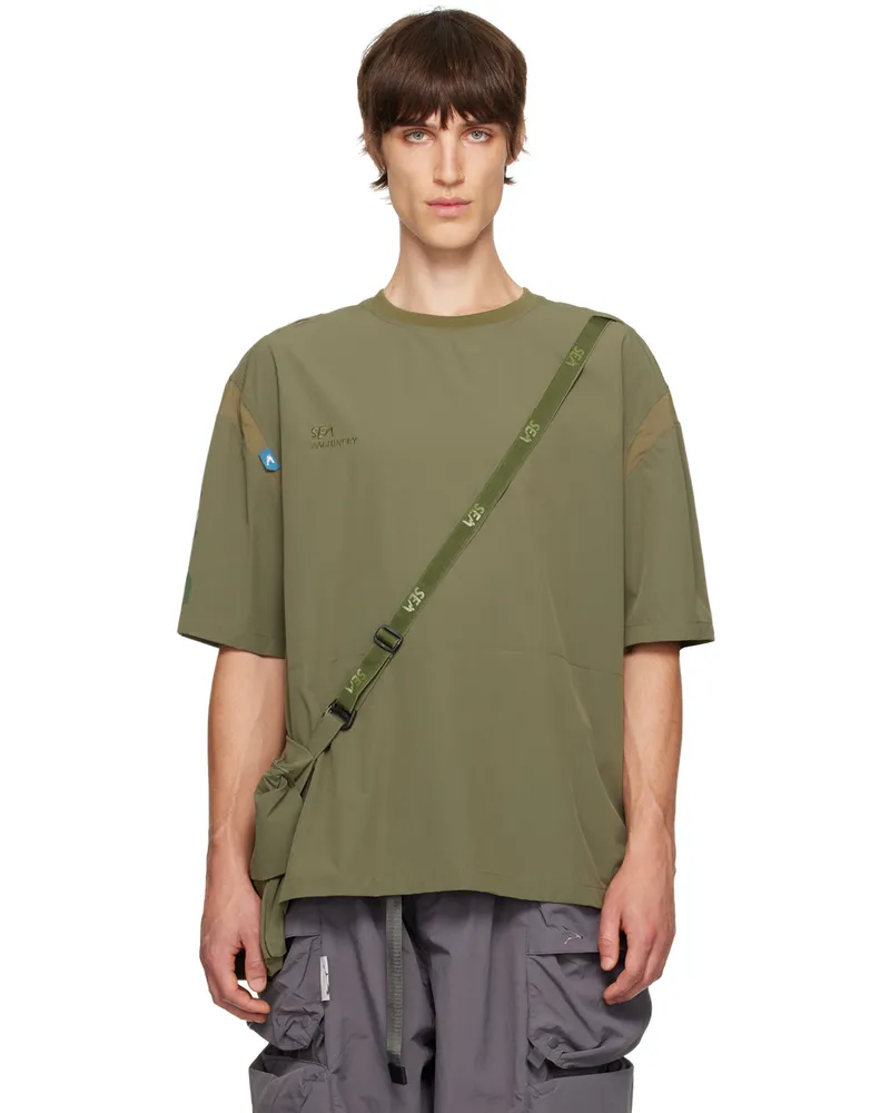 Archival Reinvent Green WIND AND SEA Edition Curve Bag & T-shirt Set Grey