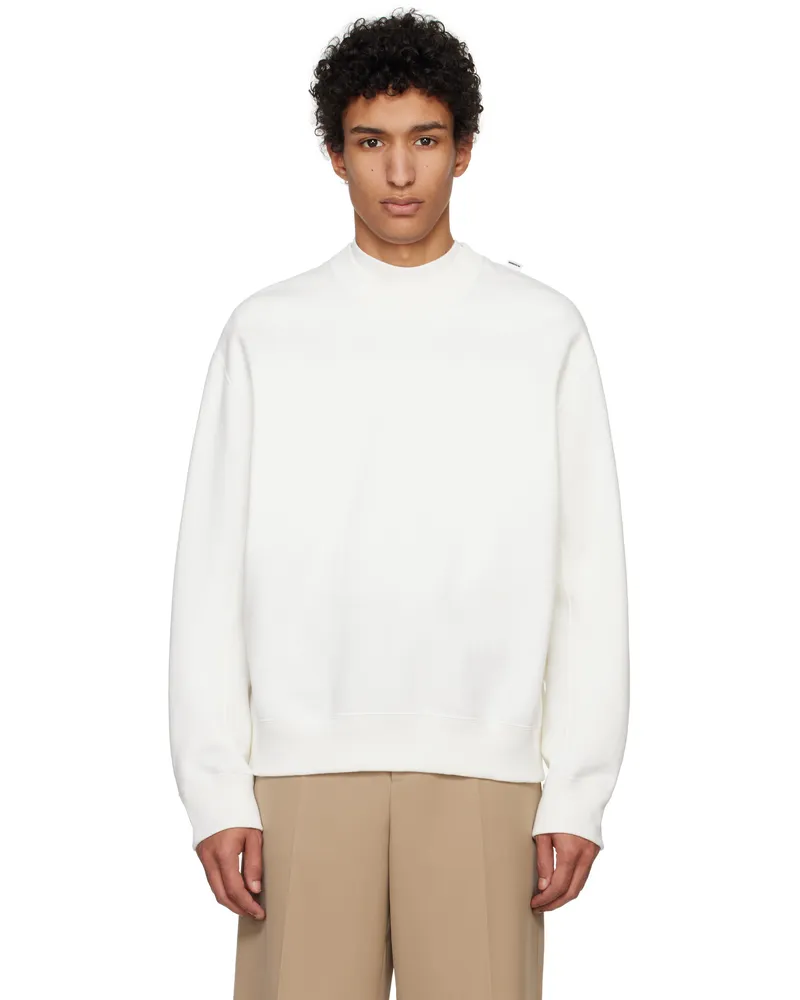 Jil Sander White Logo Flag Shoulder Sweatshirt 100