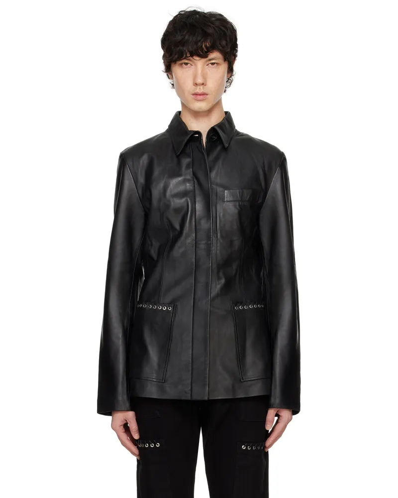 Ludovic de Saint Sernin Black Gail Leather Jacket Black