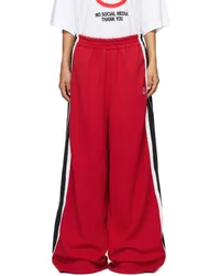 VETEMENTS Red Gym Track Pants Red