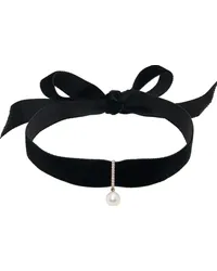 MATEO Black Velvet Pearl Choker 14kt