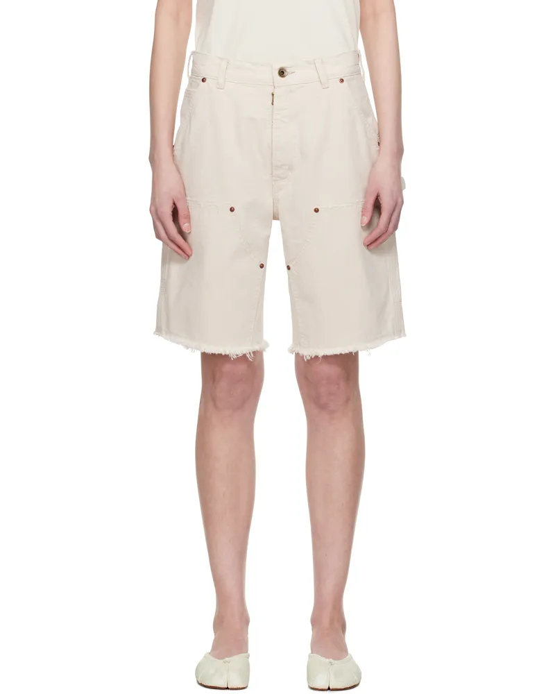 Maison Margiela Off-White Stud Shorts 103