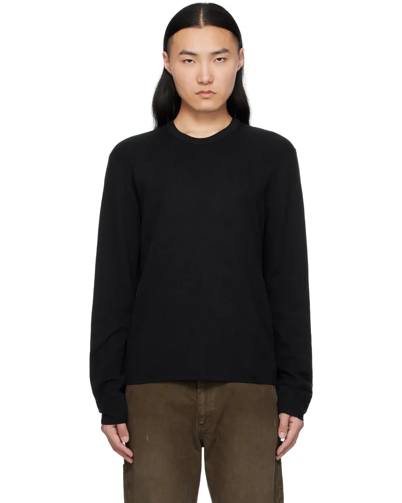 Rag & Bone Black Harvey Crew Sweater Blk