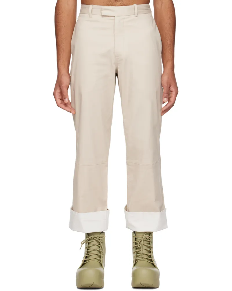 K.NGSLEY SSENSE Exclusive Beige Ayan Trousers Sand
