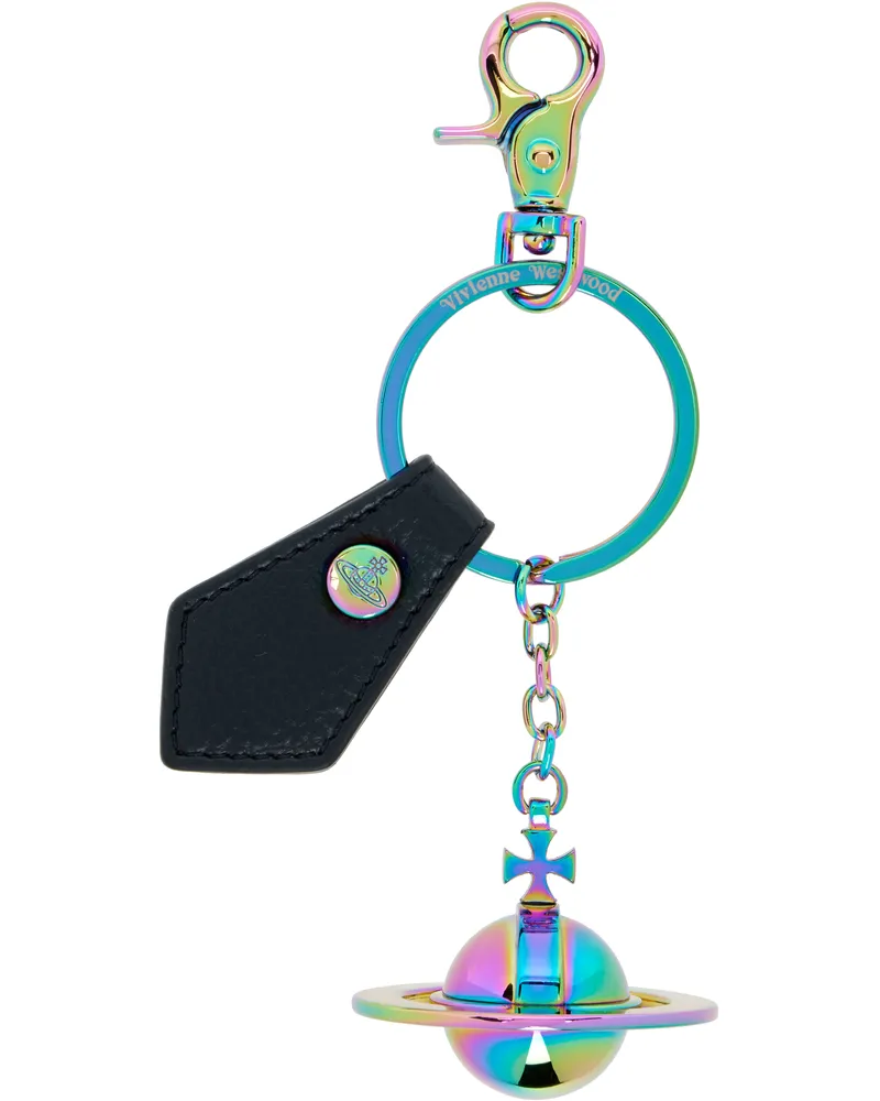 Vivienne Westwood Multicolor 3D Orb Keychain Aw24-black