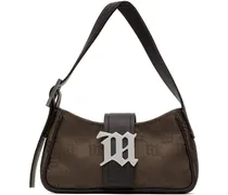 Brown Nylon Monogram Mini Shoulder Bag