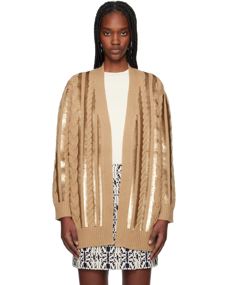 Max Mara Tan Mirco Cardigan 005