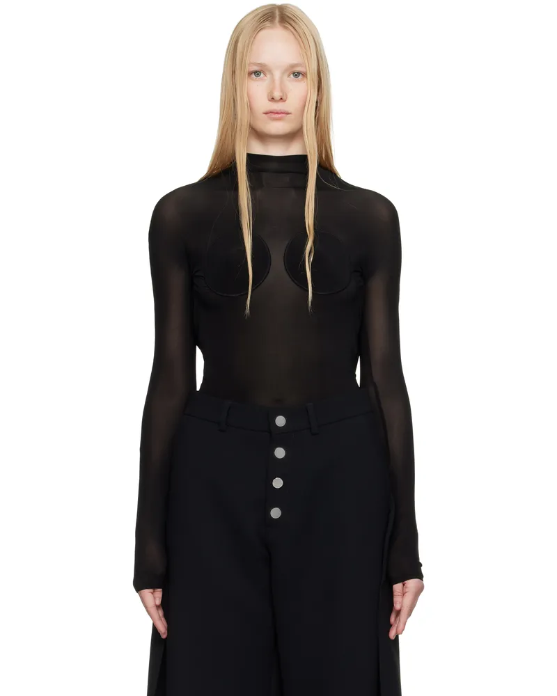 Jean Paul Gaultier Black 'The Backless Conical' Top 00-black