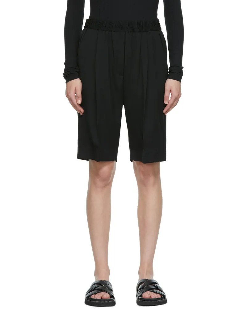 CAES Black Eco Wool Shorts Black