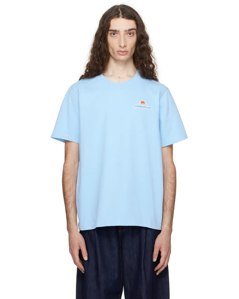 Casablanca Paris Blue Montagne Patch T-shirt Casablanca