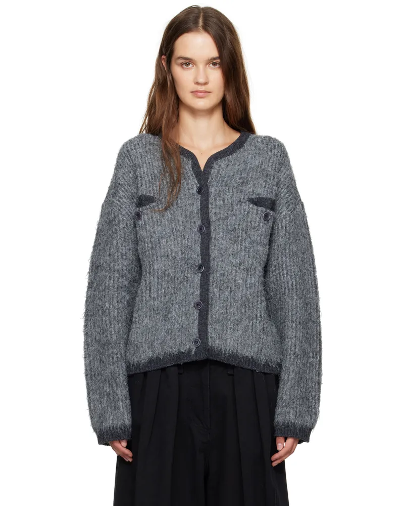 OPEN YY Gray Shaggy Cardigan Gray
