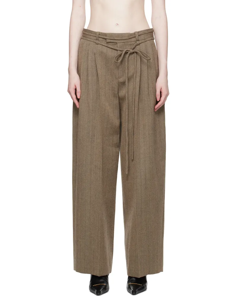 Alexander Wang Brown Self-Tie Trousers 908