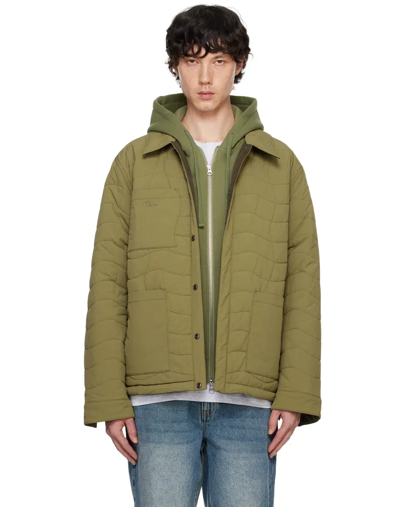 Dime Green Insulated Reversible Jacket Moss