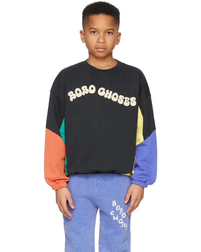 BOBO CHOSES Kids Multicolor Wavy 'Bobo Choses' Sweatshirt Multicolor