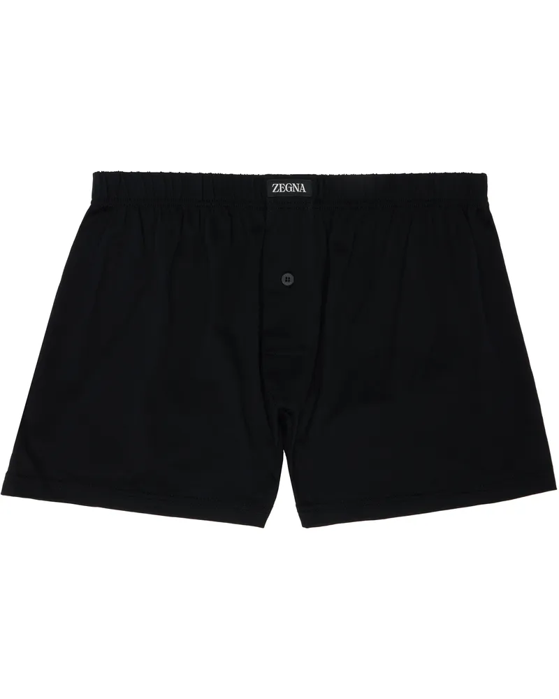 Ermenegildo Zegna Black Filoscozia Cotton Boxers 001