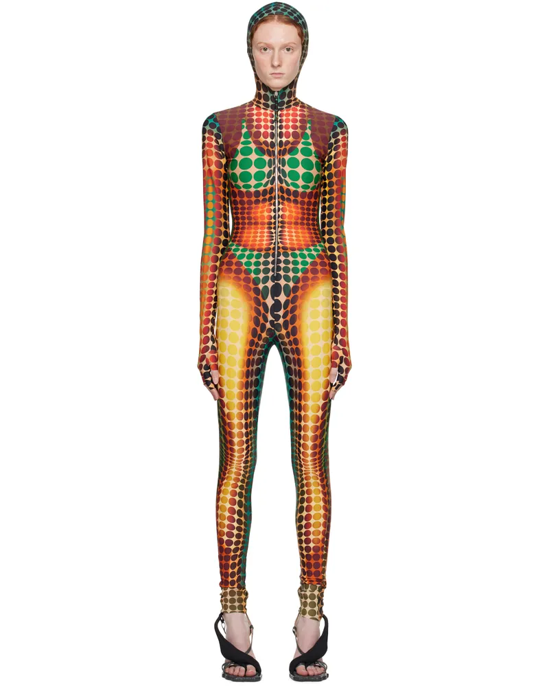 Jean Paul Gaultier Brown Dots Jumpsuit 155060-orange