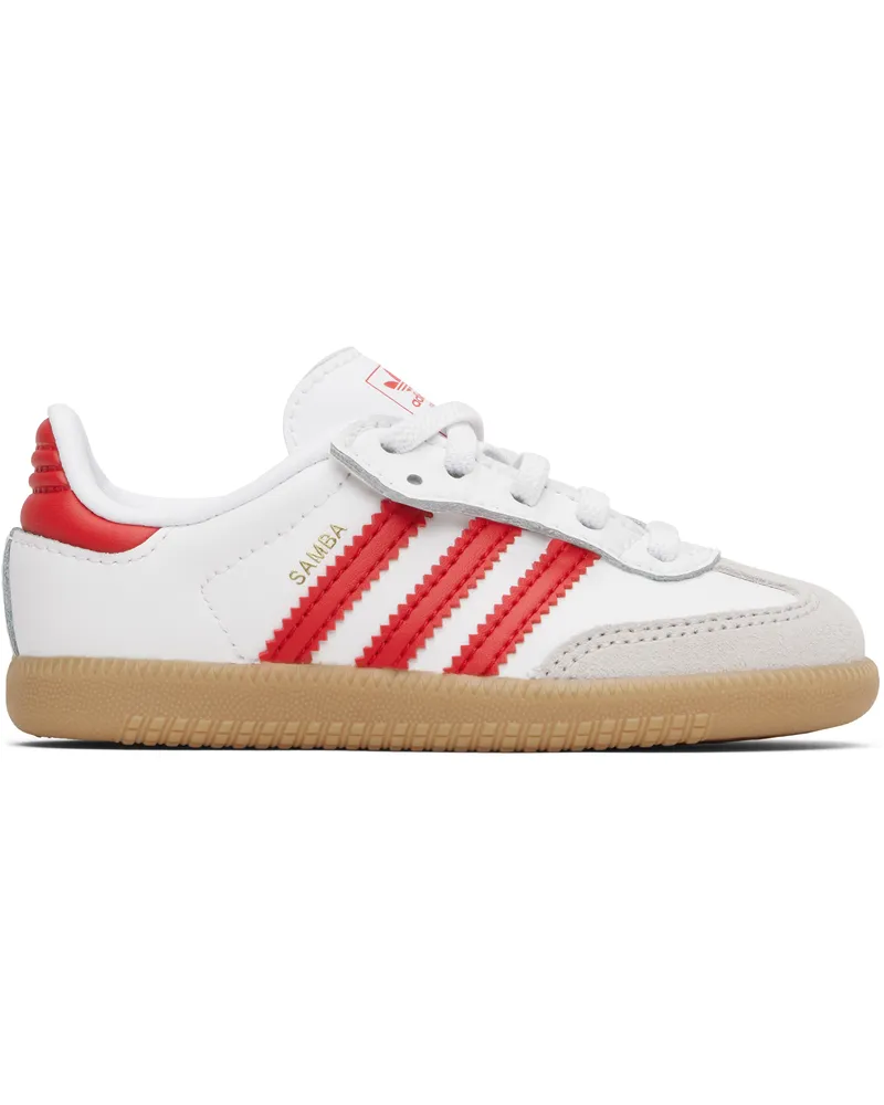 adidas Baby White Samba OG Comfort Closure Sneakers Ftwr