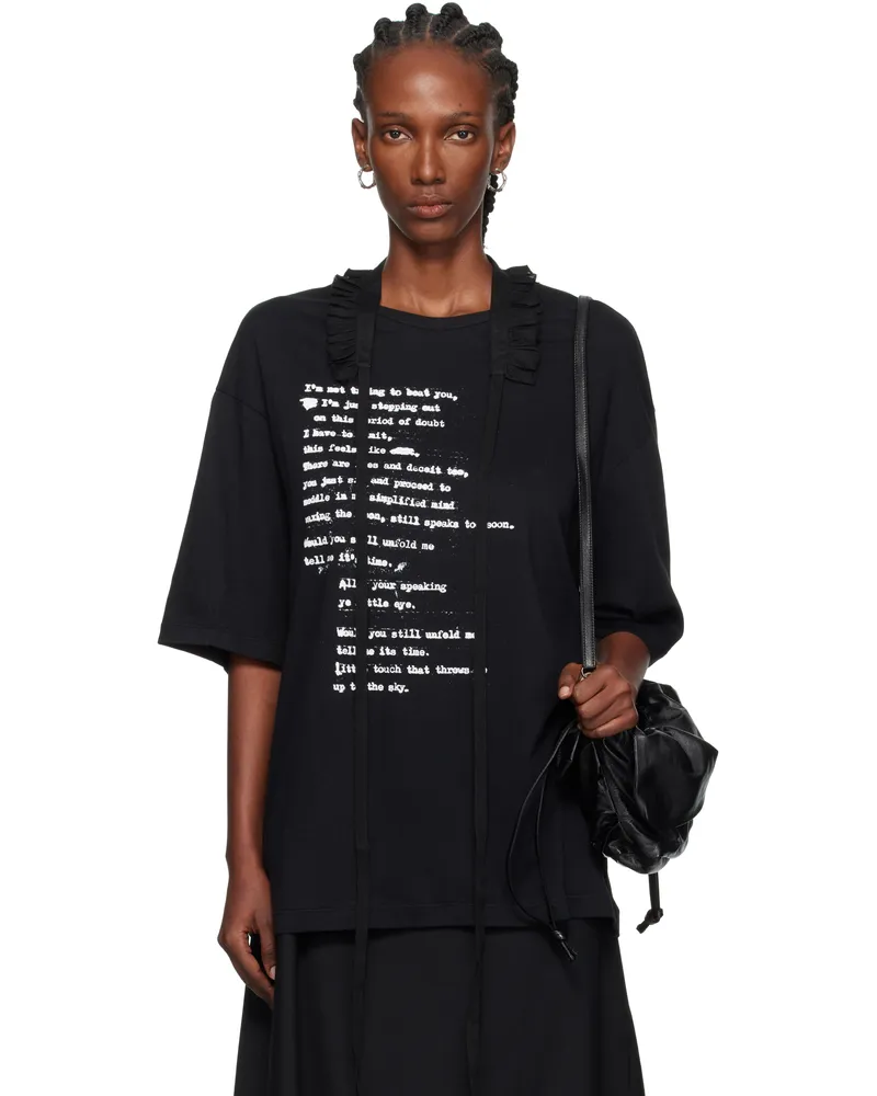 Ann Demeulemeester Black Danvald High Comfort T-shirt 099