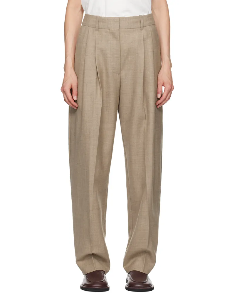Studio Nicholson Beige Sperro Trousers Straw