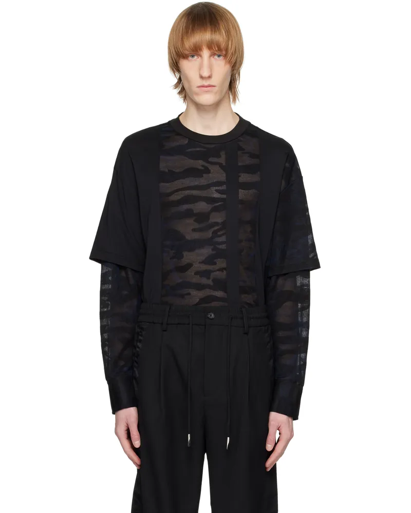 Feng Chen Wang Black Camouflage Sweatshirt Black