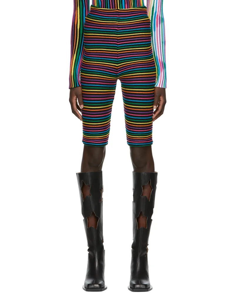 ANDREJ GRONAU SSENSE Exclusive Multicolor Stripe Bike Shorts Multi
