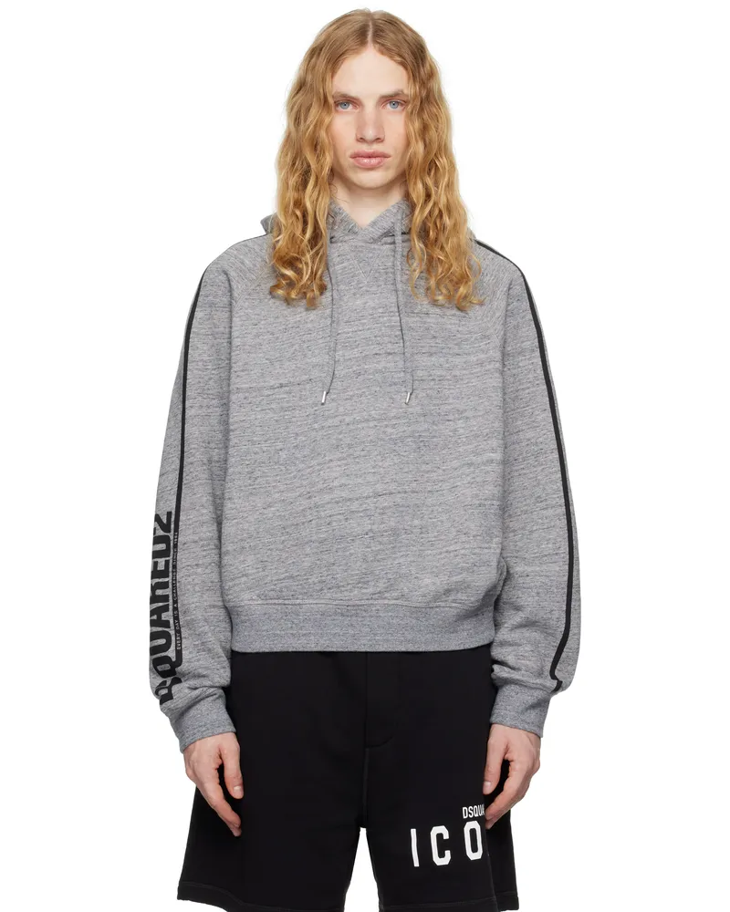 Dsquared2 Gray Cipro Raglan Fit Hoodie 860m