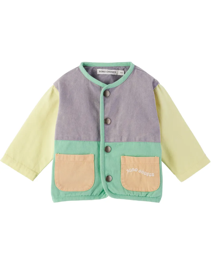 BOBO CHOSES Baby Multicolor Color Block Woven Jacket Multicolor