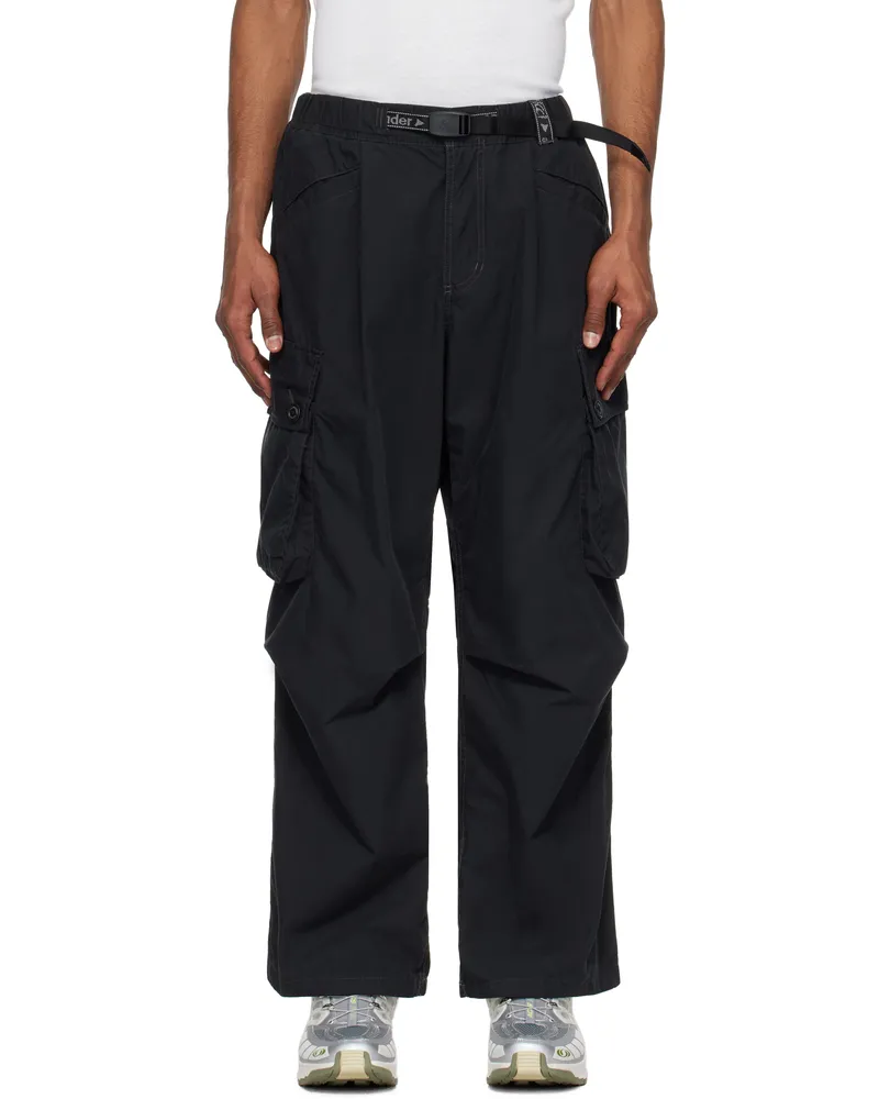 and wander Black Gramicci Edition Military Wide Cargo Pants Black
