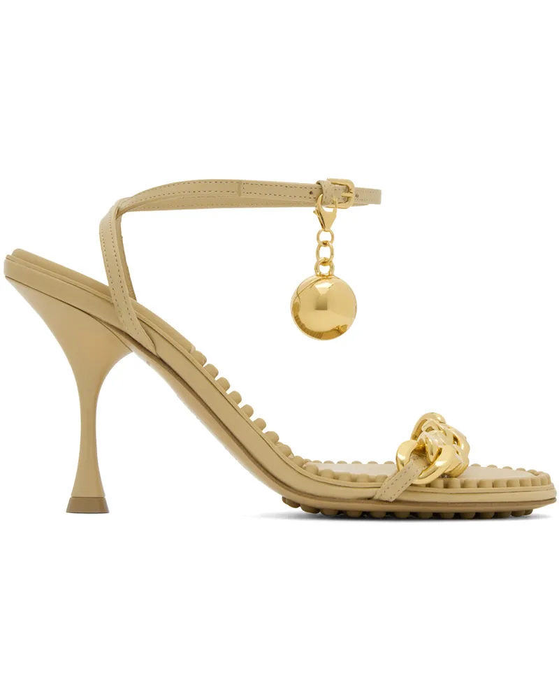 Bottega Veneta Beige Dot Heeled Sandals 2624