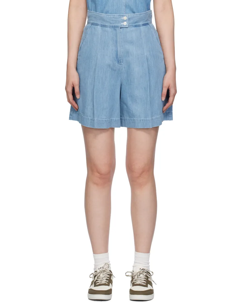 A.P.C. Blue Diane Shorts Iab