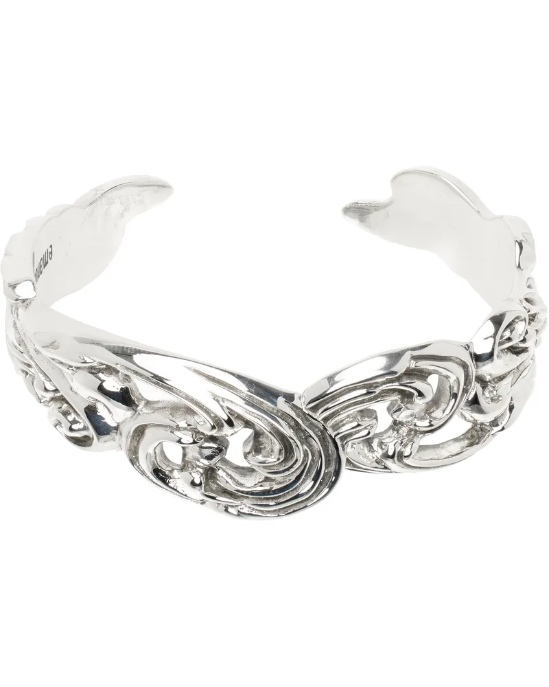 Emanuele Bicocchi Silver Arabesque Bangle Bracelet Silver