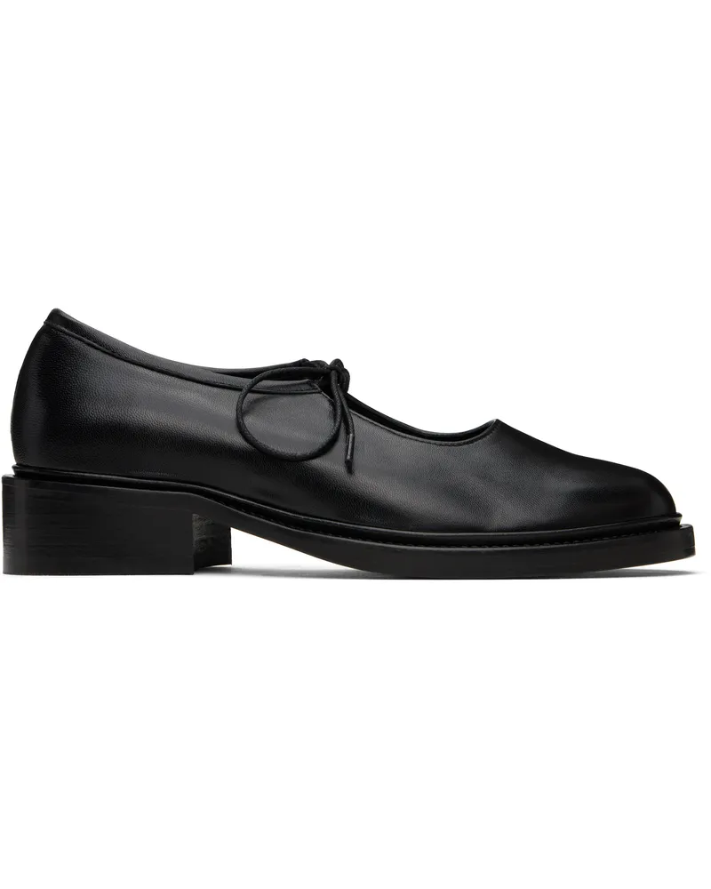 NICOLE SALDAÑA Black Fabiana Ballerina Flats Black