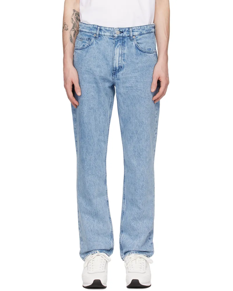 HUGO BOSS Blue Relaxed-Fit Jeans 445-turquoise