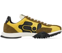 Khaki & Yellow Eros Sneakers