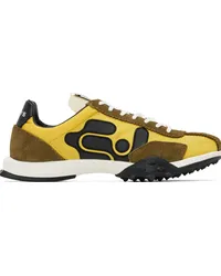 Eytys Khaki & Yellow Eros Sneakers Suede