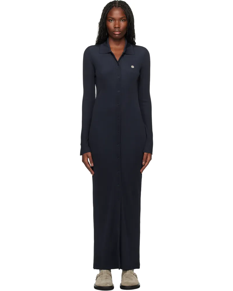 Kenzo Navy Kenzo Paris Long Rib Cardigan Maxi Dress 79