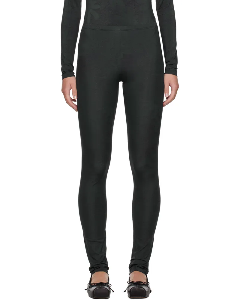 Maison Margiela Green & Black Printed Leggings 002s
